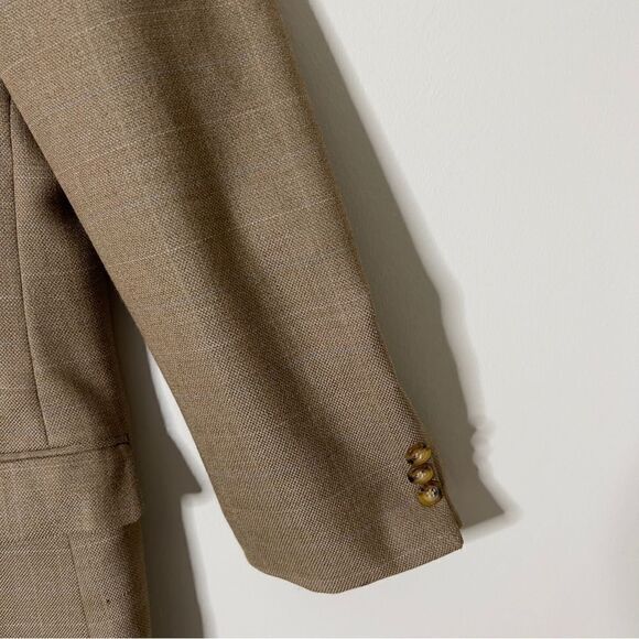 GiaFranco Ruffini Duomo Men’s  Wool Tan Sports Blazer Jacket Size 44L - Picture 6 of 10